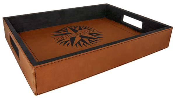 Laserable Leatherette Serving Tray