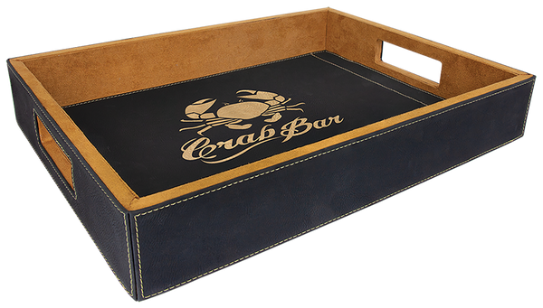 Laserable Leatherette Serving Tray