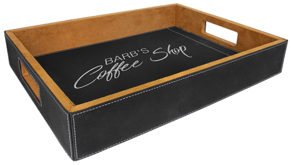 Laserable Leatherette Serving Tray