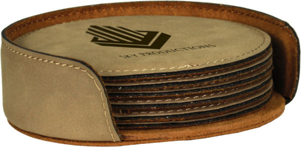 Leatherette Coaster Set