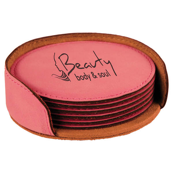 Leatherette Coaster Set