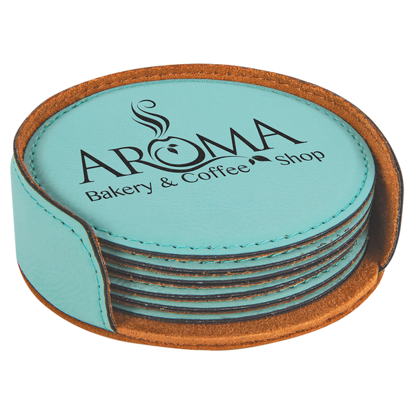 Leatherette Coaster Set