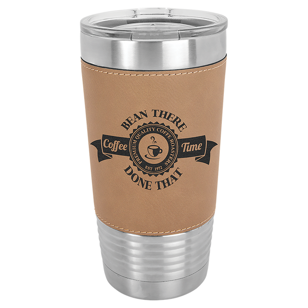 20 oz. Leatherette Logoed Tumblers