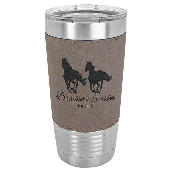 20 oz. Leatherette Logoed Tumblers