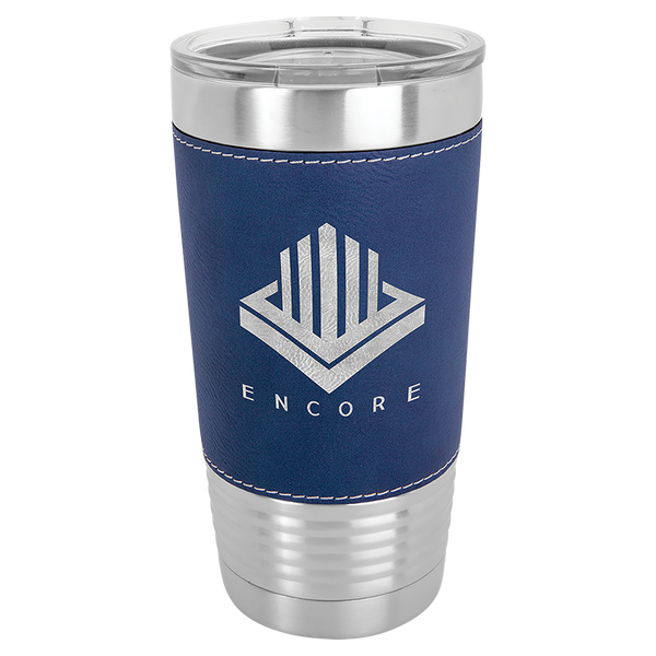 20 oz. Leatherette Logoed Tumblers