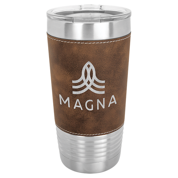 20 oz. Leatherette Logoed Tumblers