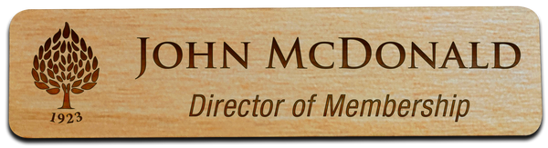 Wooden Magnetic Name Tags