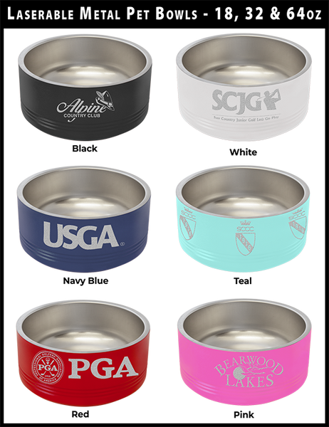 Laserable Stainless Steel Pet Bowls