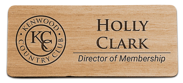 Wooden Magnetic Name Tags