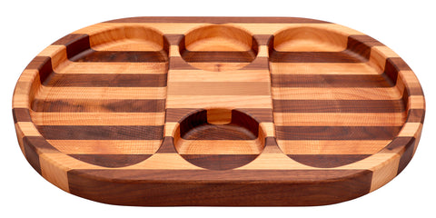 Wooden Chip and Dip Serving Tray