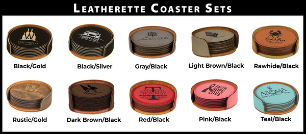 Leatherette Coaster Set